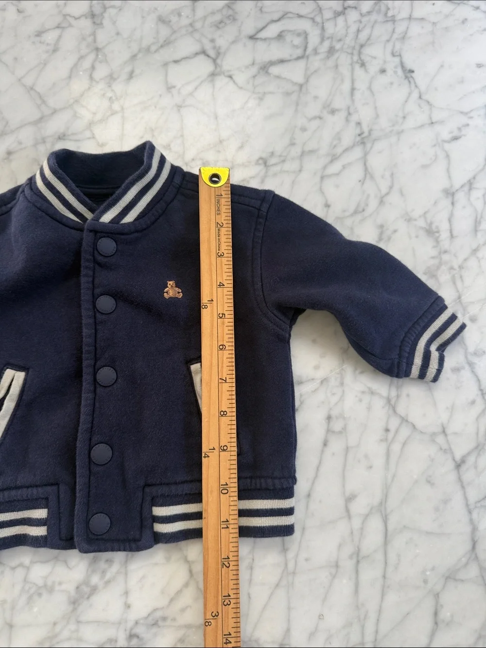 Gap Sz 6-12 Mo Varsity Jacket Navy Blue Kids
